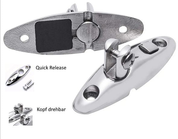 Seatech Bimini Quick Release Halter - V4A Edelstahl dreh-/abnehmbar