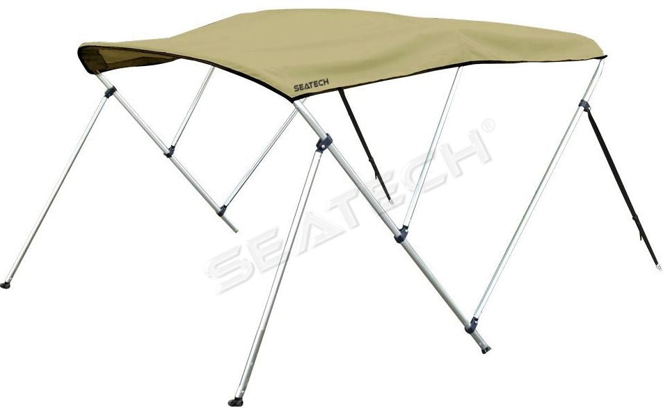 3-Bow Bimini Top Boat Hardware Kit - Stainless Steel 316 Fittings, Deck Hinges, Jaw Slides & Eye Ends