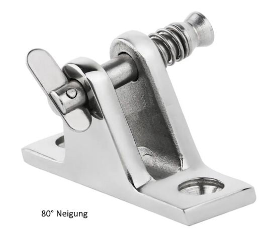 Seatech Bimini fork holder holder - V4A stainless steel - 80° - 90°