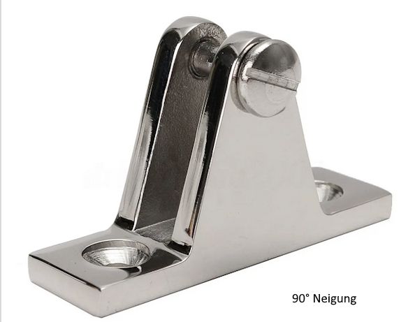 Seatech Bimini fork holder holder - V4A stainless steel - 80° - 90°