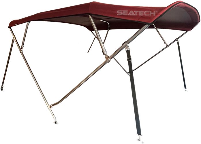 Seatech 4 Bow Premium 240cm lang EDELSTAHL Bimini Top | 200-216cm