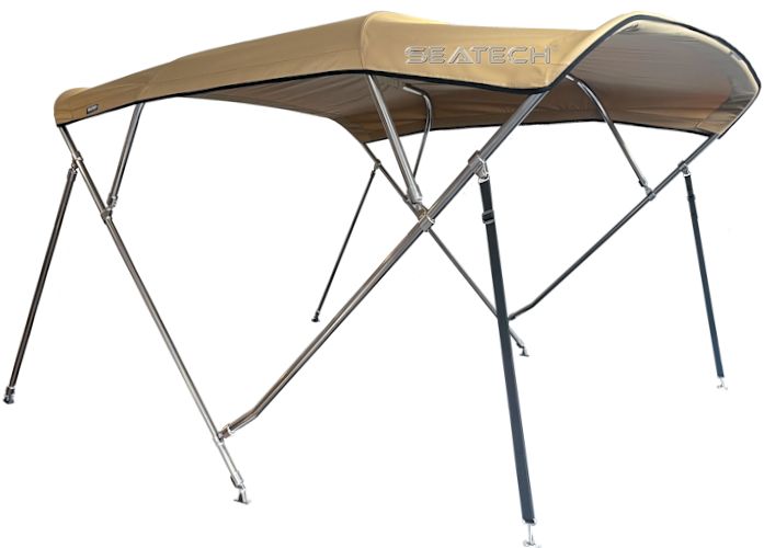 Seatech 4 Bow Premium 240cm lang EDELSTAHL Bimini Top | 170-183cm