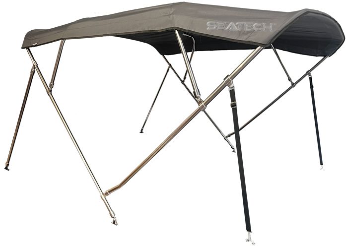 Seatech 4 Bow Premium 240cm lang EDELSTAHL Bimini Top | 218-230cm