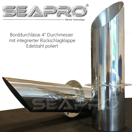 Seapro Silence-Pro 4" Tip Bordurchlässe - gerade -